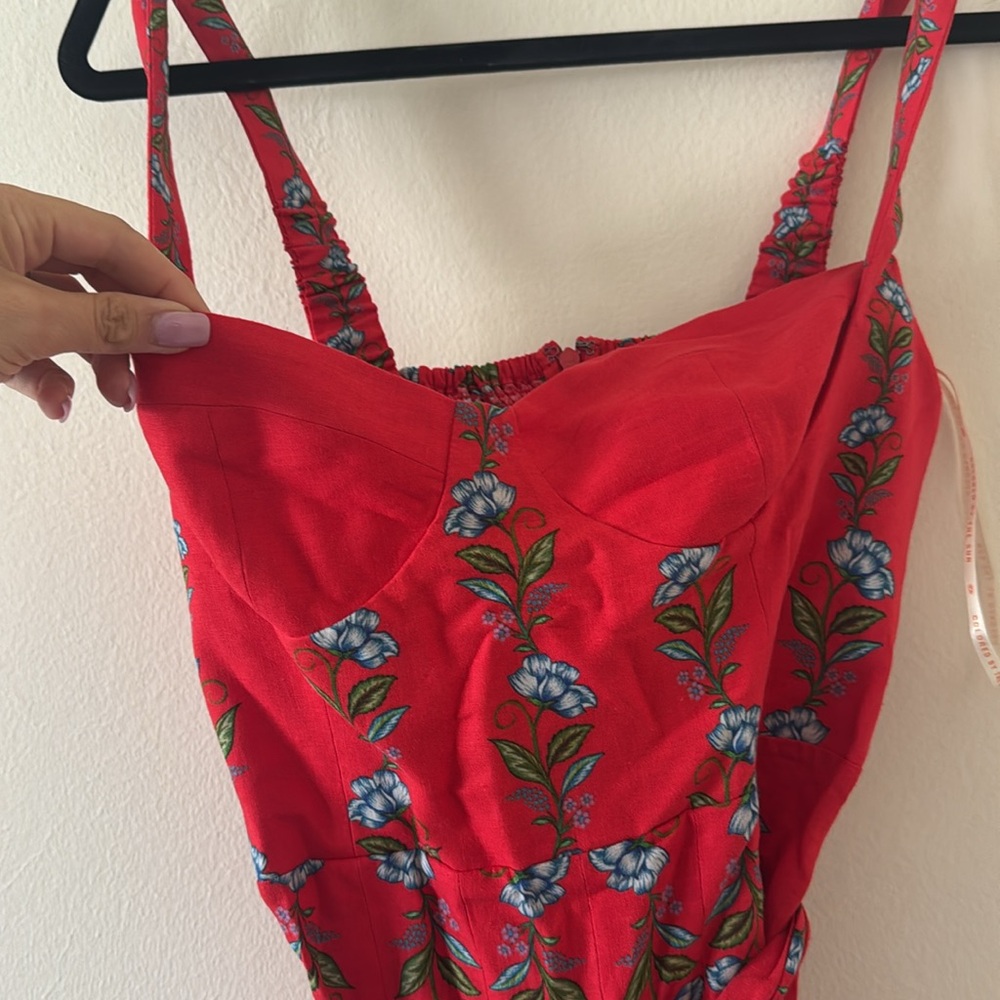 FARM Rio Red Floral Mini Dress - Picture 11 of 11